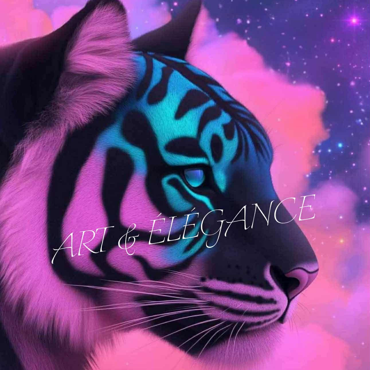 🐅 Tigre sous Ciel Étoilé 🌟🌸