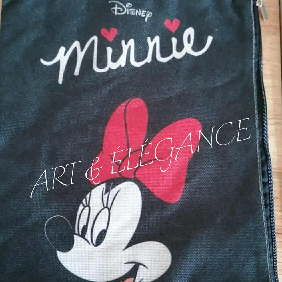 🎀 Pochette Minnie Noire – 26 x 22 cm 🎀