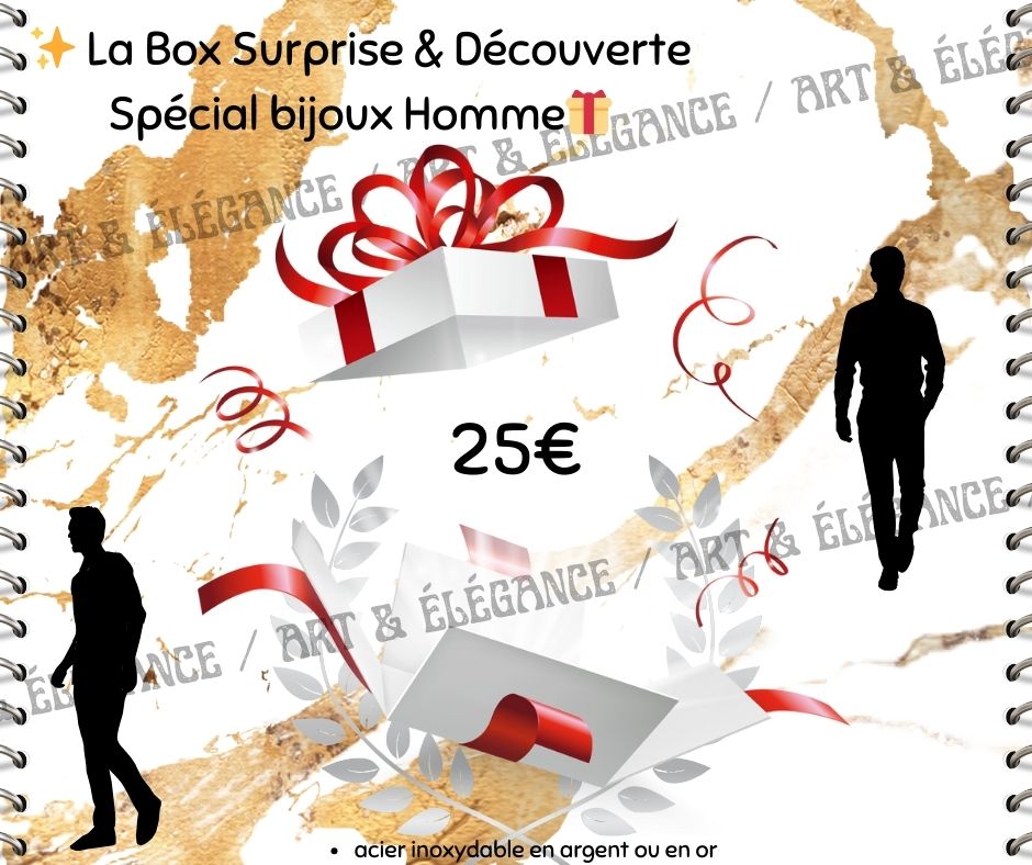 💎✨ Box Spéciale Homme – Bijoux en Acier Inoxydable ✨💎