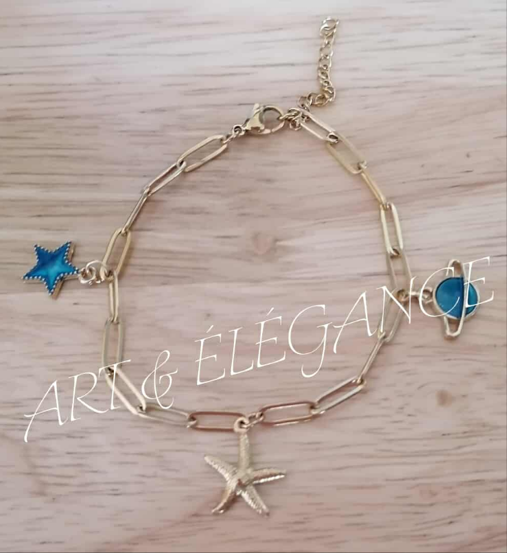 đ« Iris en acier inoxydable dorĂ© â ModĂšle unique đ«