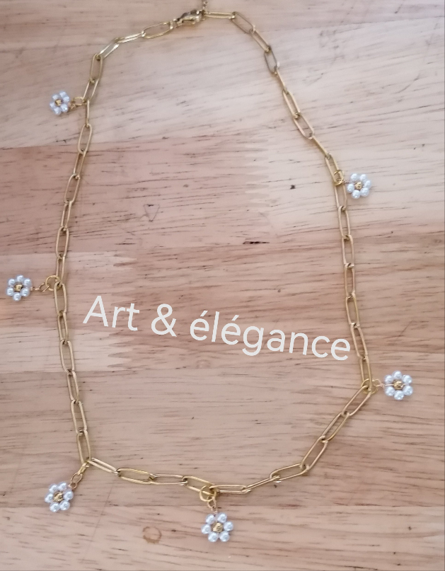 🌸 Gladise en acier inoxydable doré – Modèle unique fait main 🌸