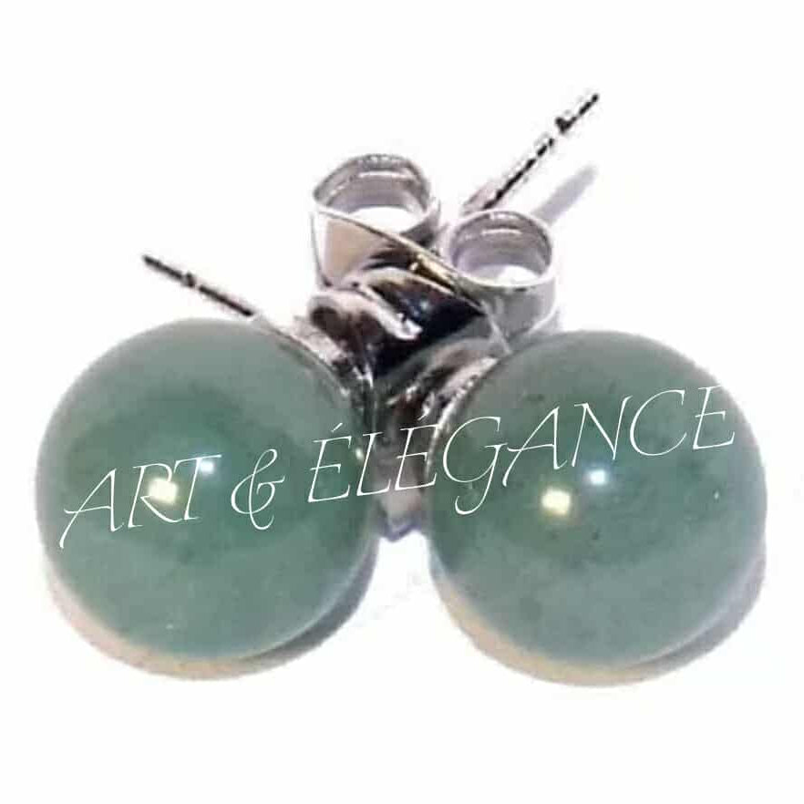 ✨ Boucles d’oreilles en Aventurine Verte – 80 mm ✨