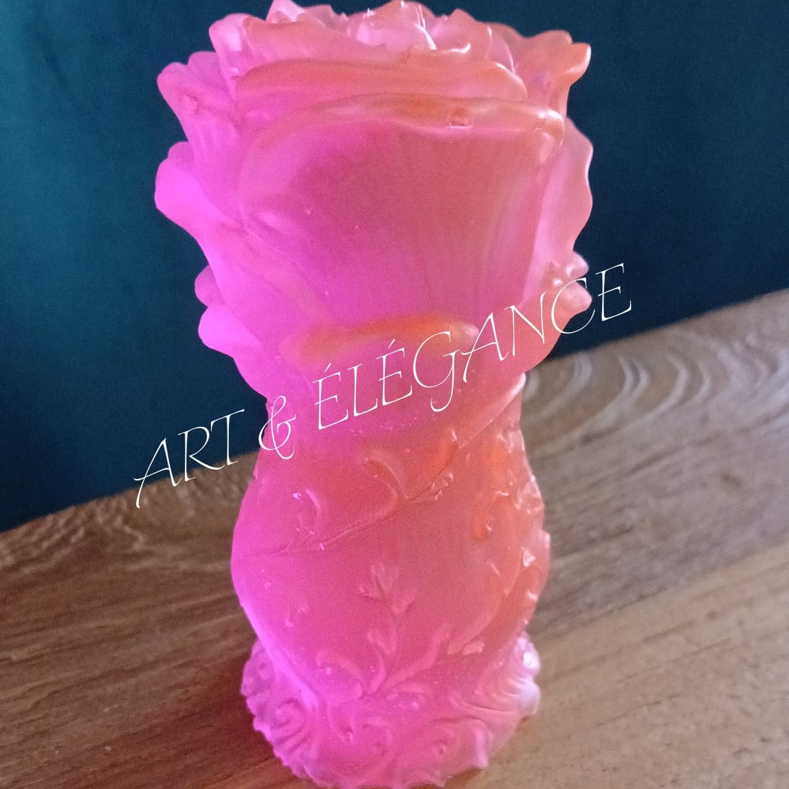 ✨Résine fait main vase rose