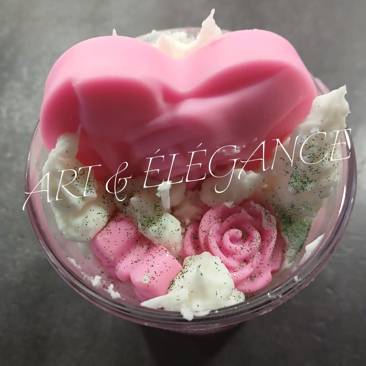 đŻïž Bougie FouettĂ©e Artisanale âLien dâAmourâ â OrchidĂ©e Noire 550g