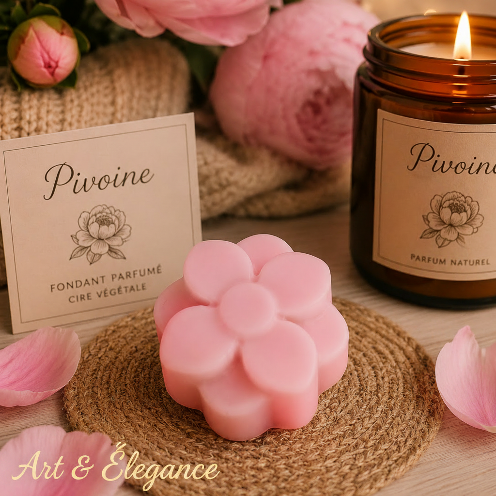 Fondant parfumé fait main senteur pivoine