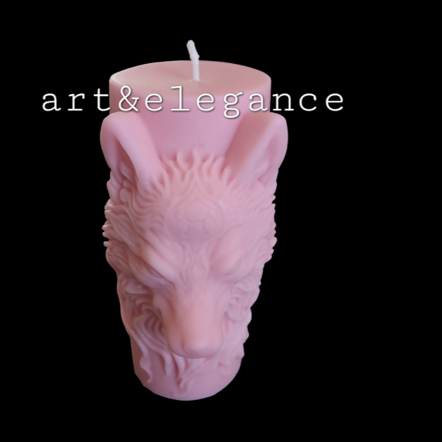 Bougie parfumée fait main loup