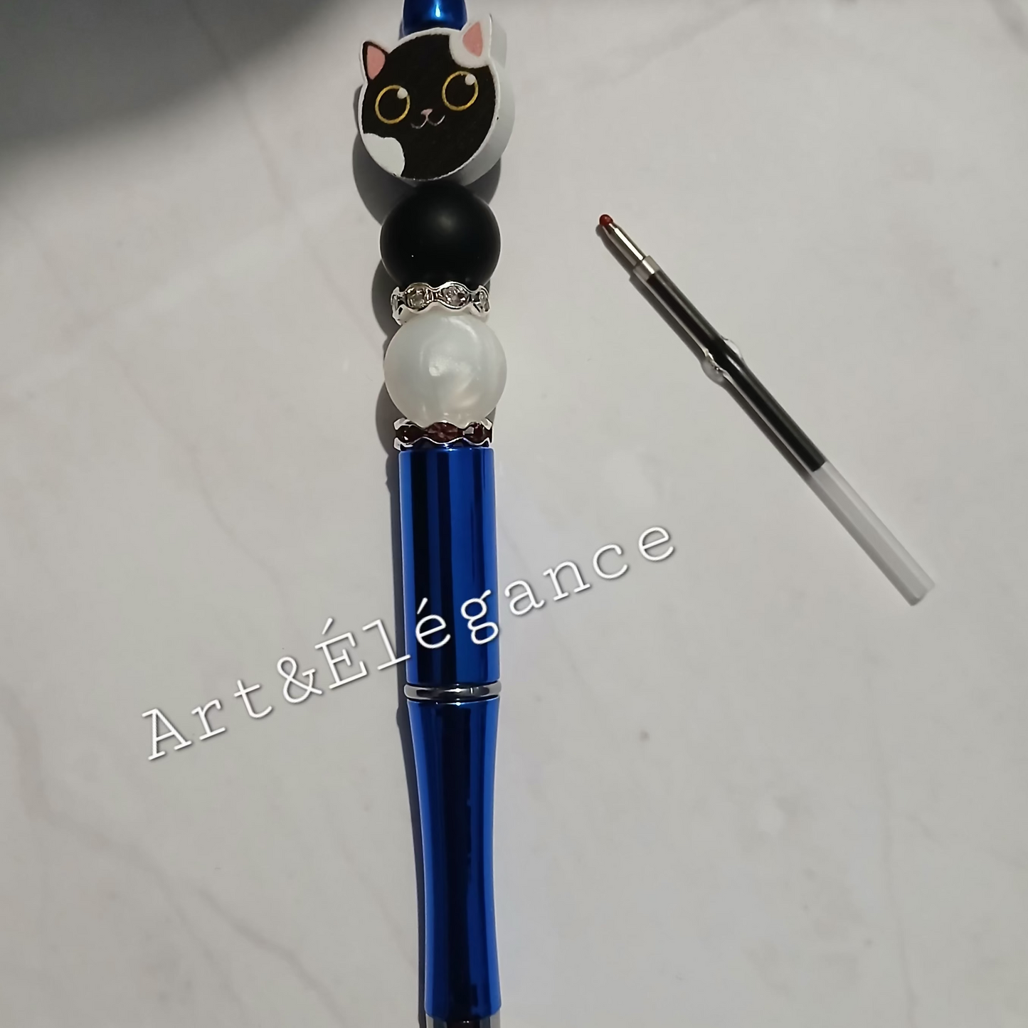 ✒️Stylo fait main chat