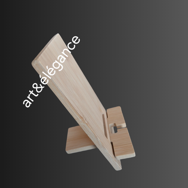 Support téléphone en bois personnalisable