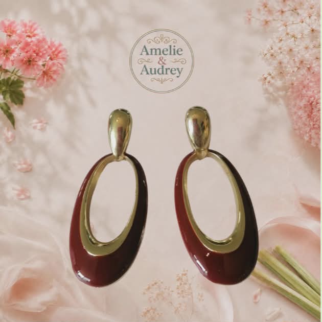 Clémentine boucles d'oreilles, acier inoxydable