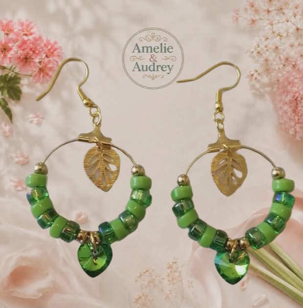 Rita Boucles d'oreilles acier inoxydable fait main