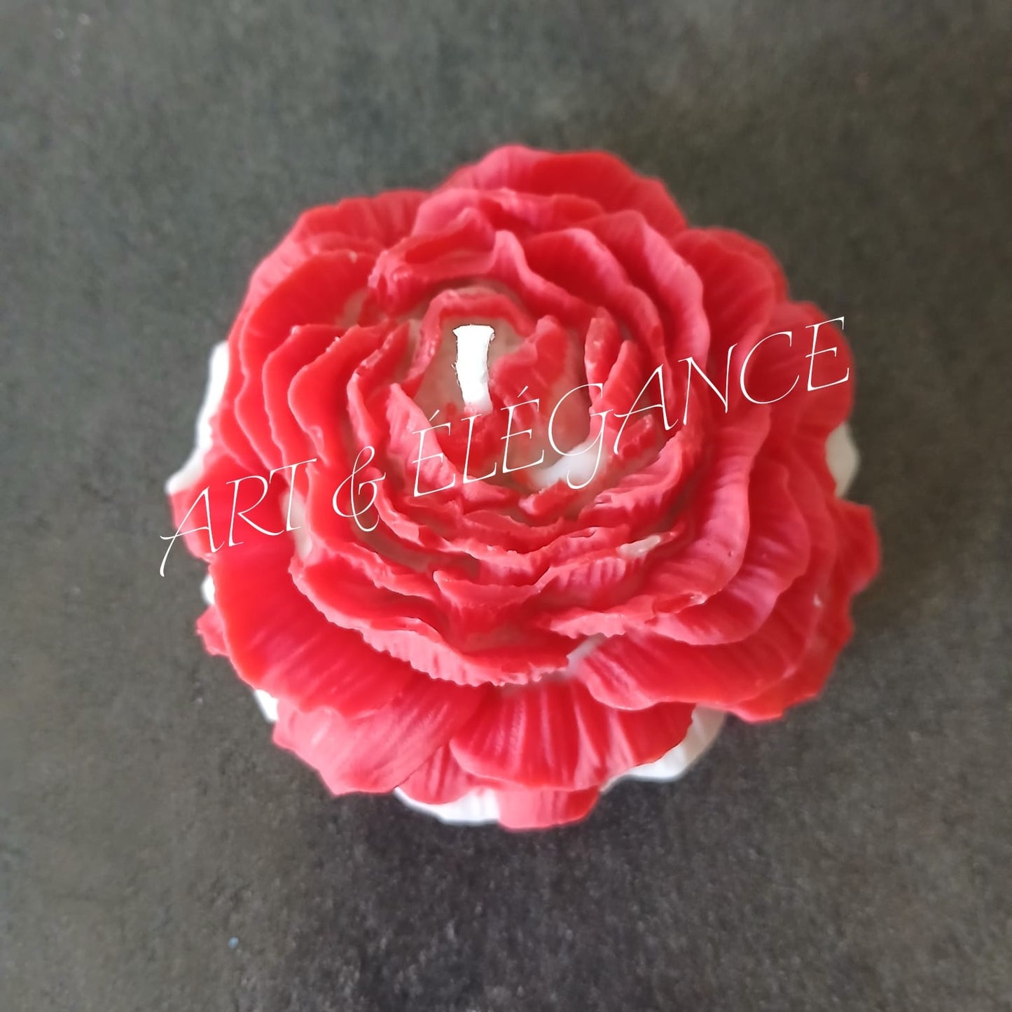 đč Bougie dĂ©corative artisanale â Rose dâamour & dâĂ©nergie positive đč