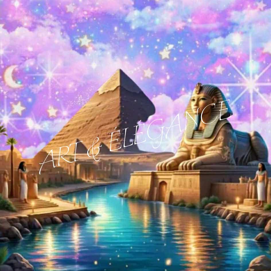 🌌 Statue Égyptienne et Pyramide 🏺