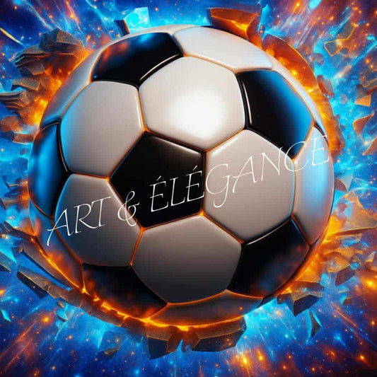 ⚽✨ Peinture au diamant – Balle de foot éclatante ✨⚽