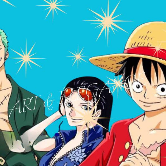 🏴‍☠️ Entrez dans l’aventure avec ce kit complet de diamond painting One Piece ! 🏴‍☠️