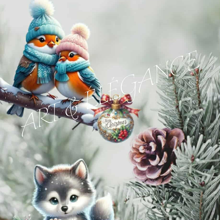 ❄️ Paysage Enneigé de Noël 🐦🎄