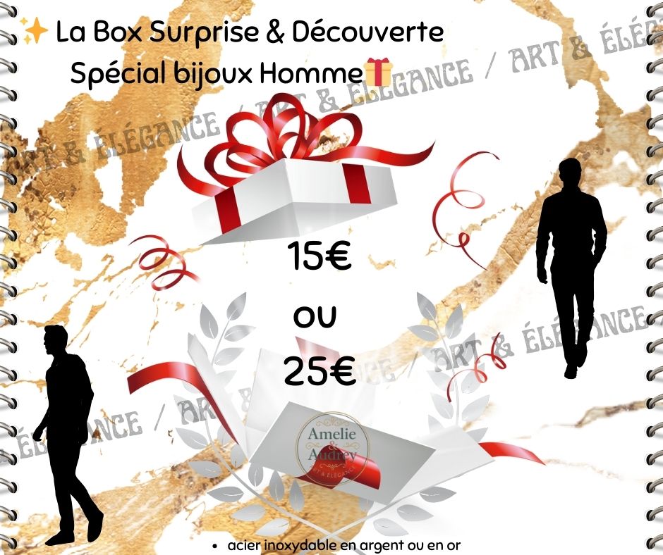 💎✨ Box Spéciale Homme – Bijoux en Acier Inoxydable ✨💎
