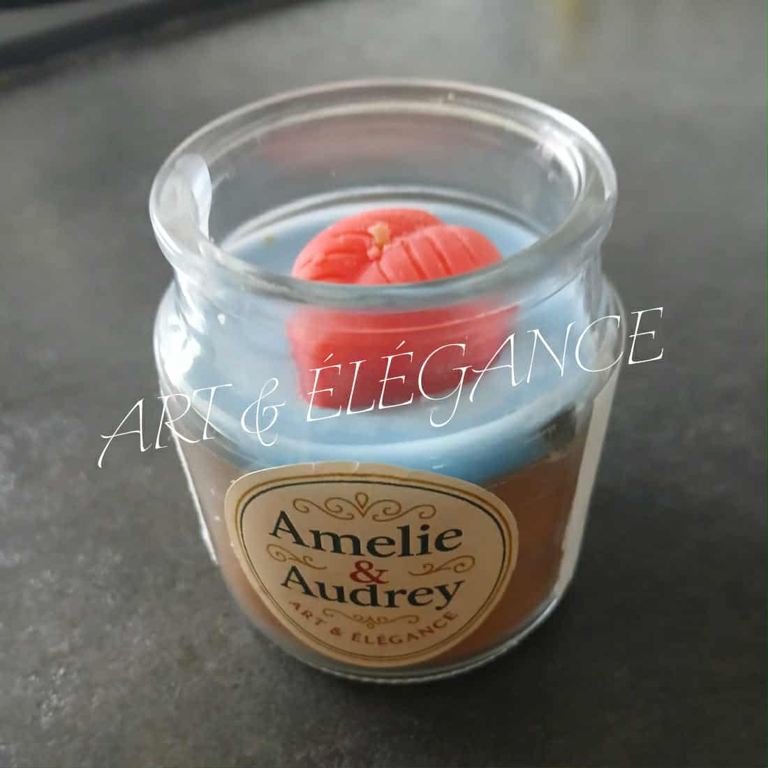 Bougie Artisanale – Ambre sur son Lit Océan (170g)