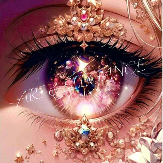 ✨ Diamond Painting – Œil scintillant orné de cristaux ✨