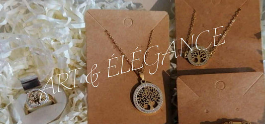 🌟 Coffret “Arbre de Vie” – Harmonie & Éclat Doré et argenté 🌿