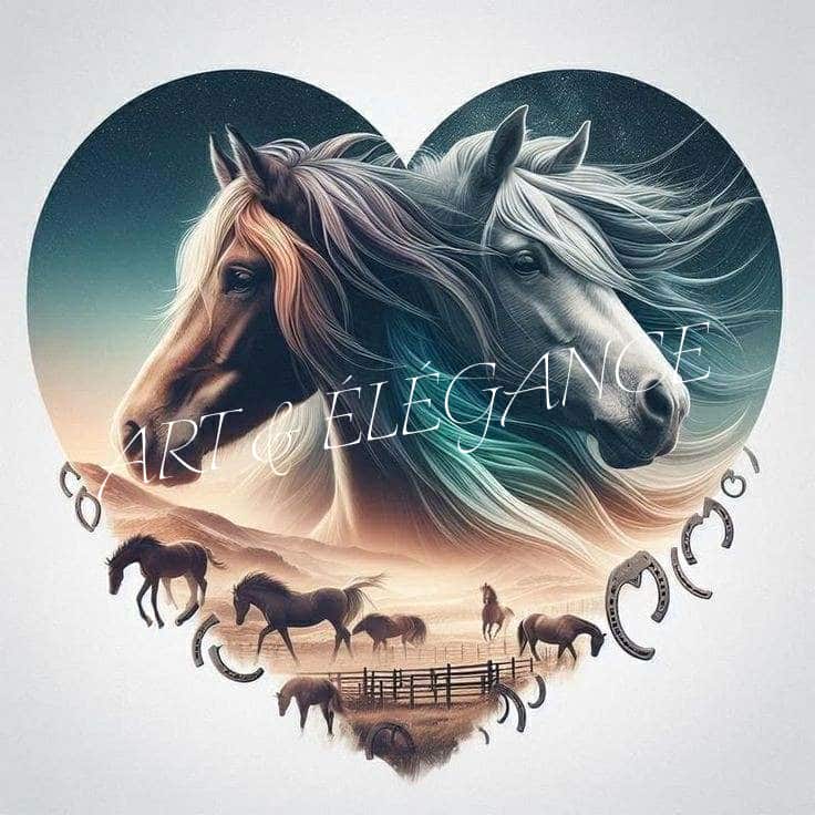 🐎 Deux Chevaux univers champêtre ❤️🏡