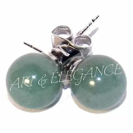 ✨ Boucles d’oreilles en Aventurine Verte – 80 mm ✨
