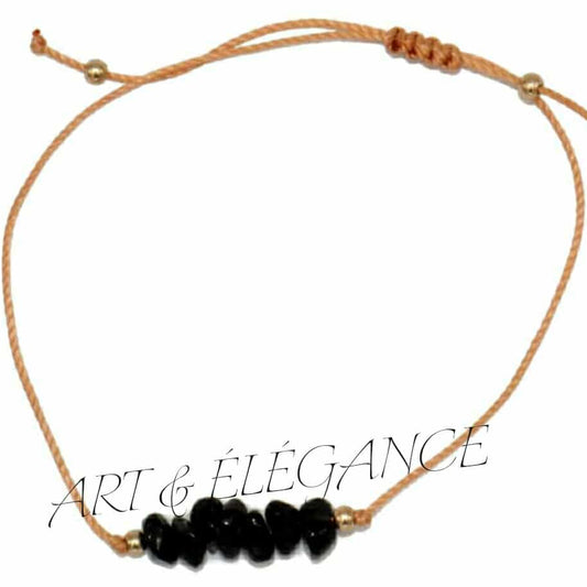 🖤 Bracelet en Onyx Noir – Élégance & Protection 🖤