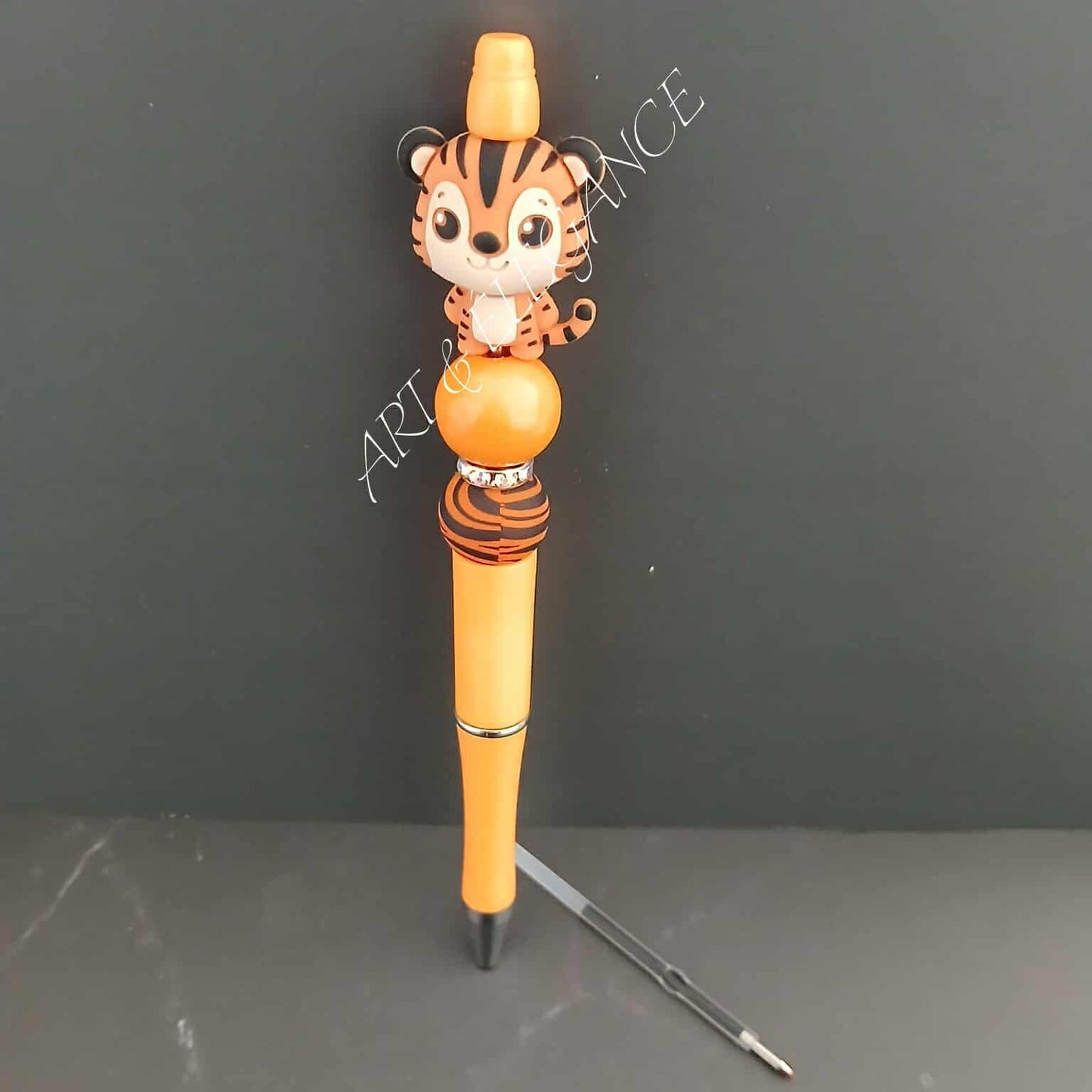 Stylo fait main tigre