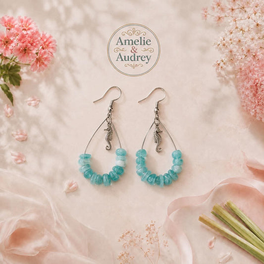 Inès boucles d'oreilles acier inoxydable fait main