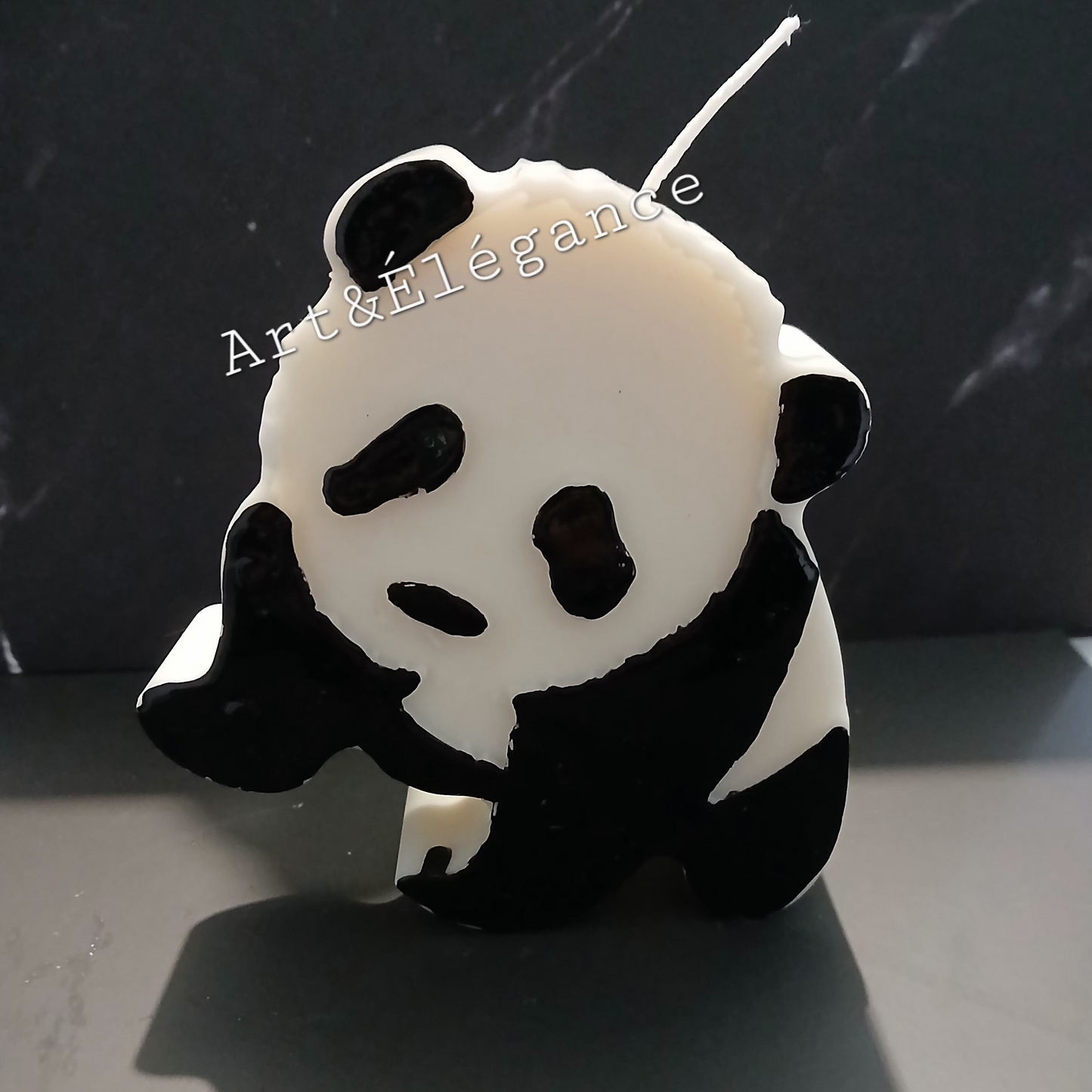 Bougie fait main panda