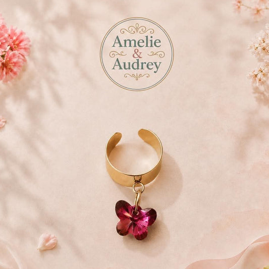 Pauline bague acier inoxydable fait main