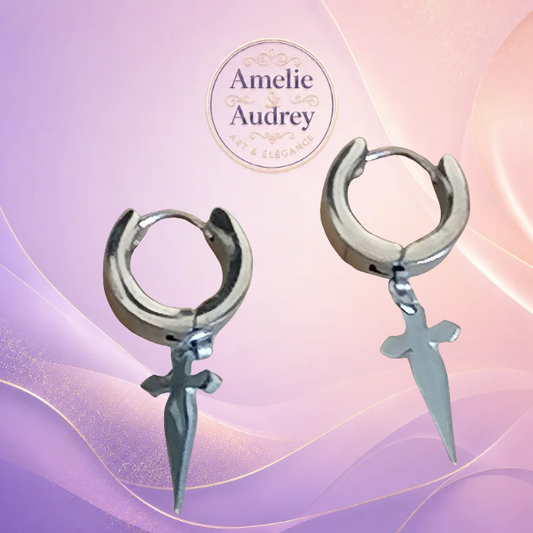 ➿Boucles d'oreilles olivier pour homme