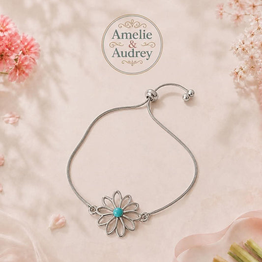 Rosalie bracelet acier inoxydable breloque alliage fait main