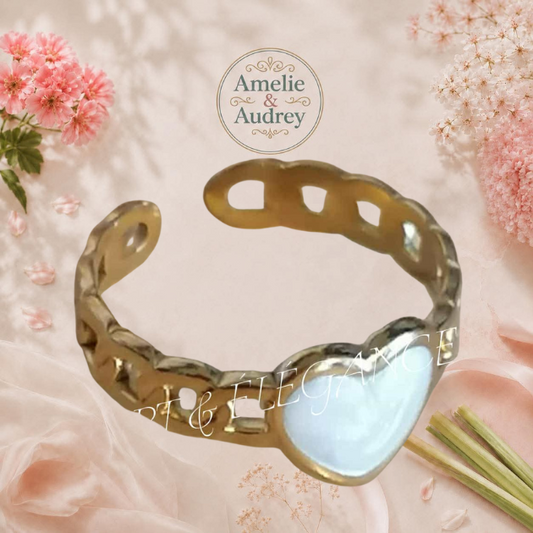 Yamma Force et Délicatesse bague femme acier inoxydable ajustable