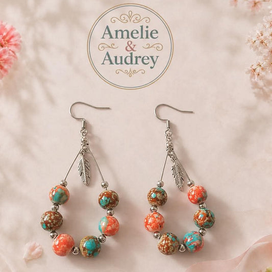 Éloïse boucles d'oreilles acier inoxydable fait main