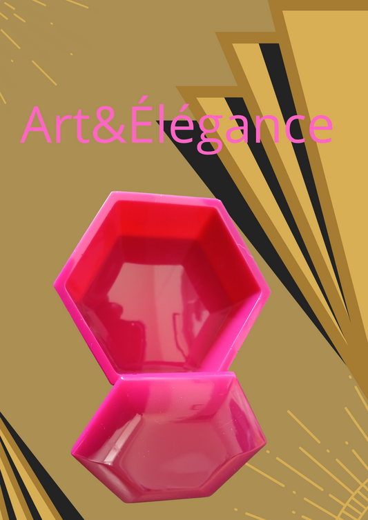 Mini boîte résine hexagonale