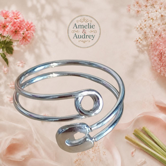 Inès bague femme acier inoxydable ajustable