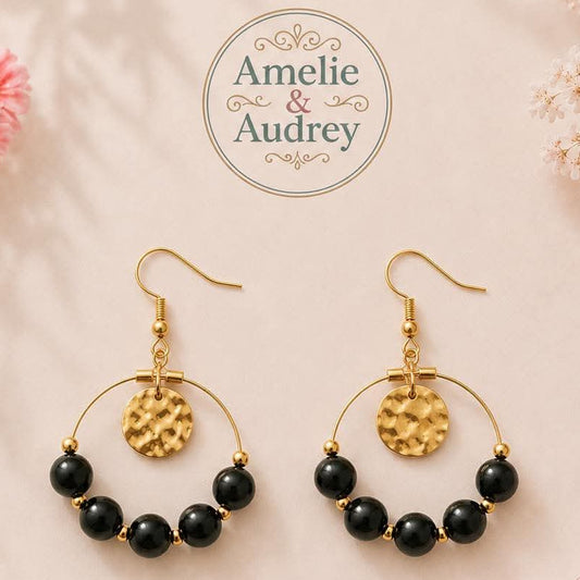 Julianne boucles d'oreilles acier inoxydable fait main