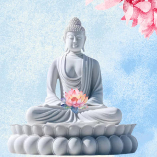 Bouddha fleurs créa