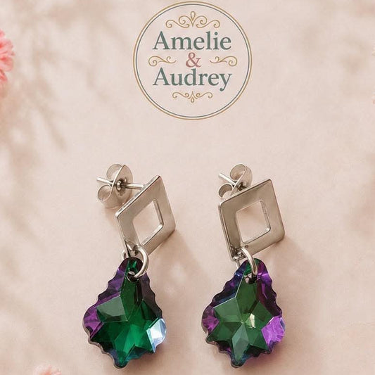 Victoire boucles d'oreilles en acier inoxydable fait main