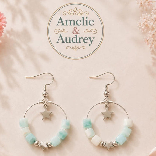 Laura boucles d'oreilles acier inoxydable fait main