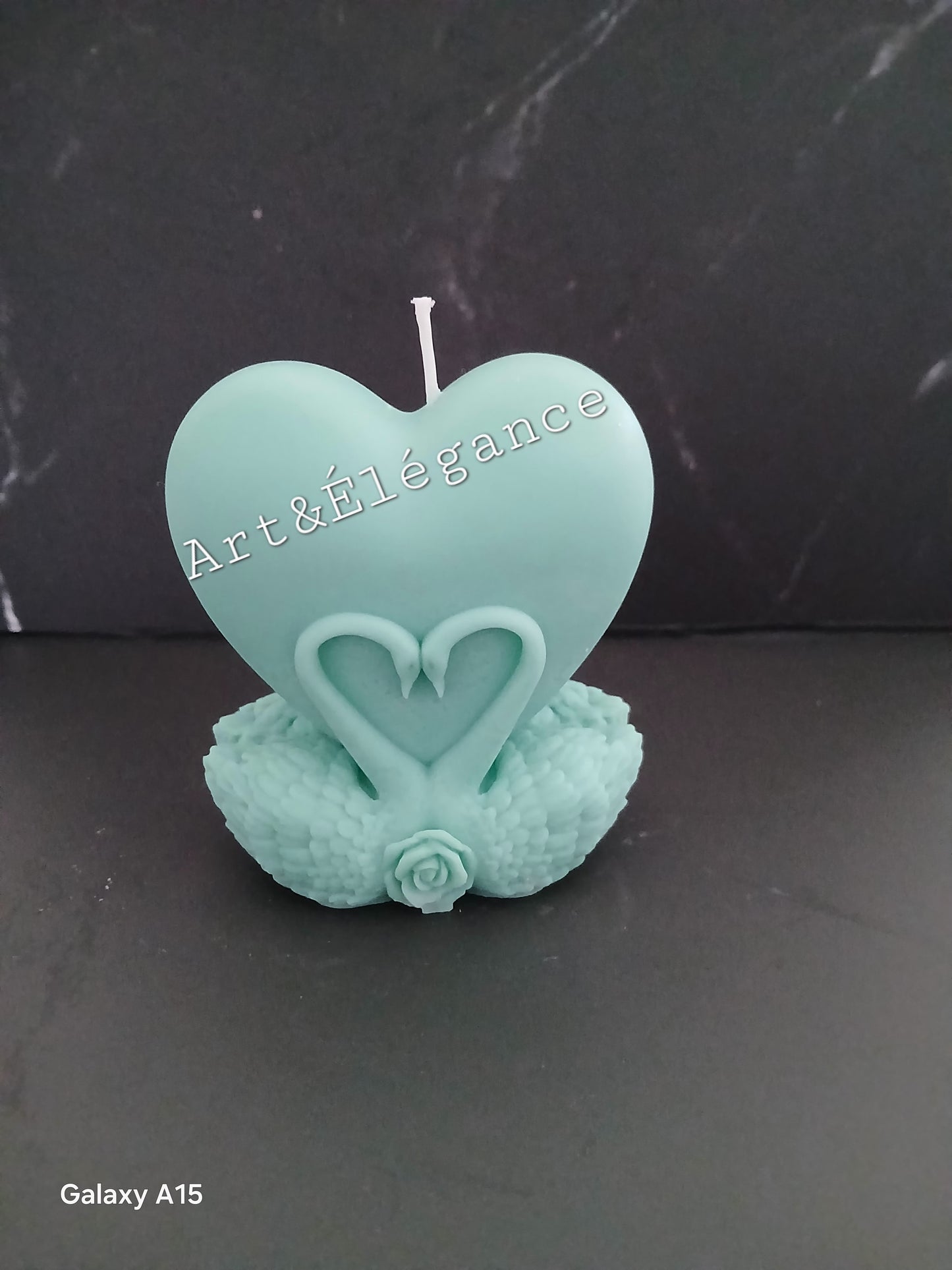 Bougie fait main cygne