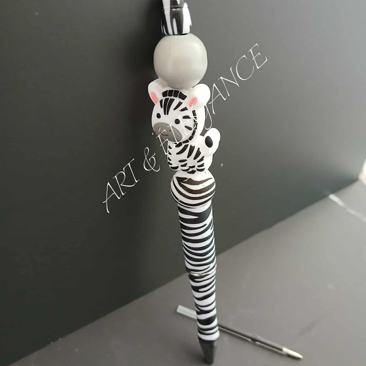 Stylo fait main zèbre