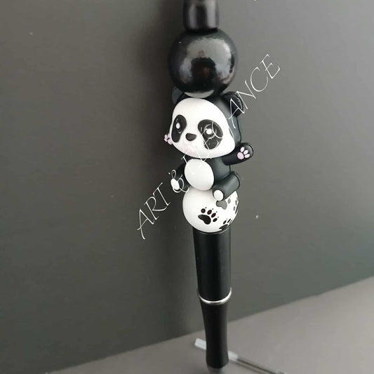 Stylo fait main panda