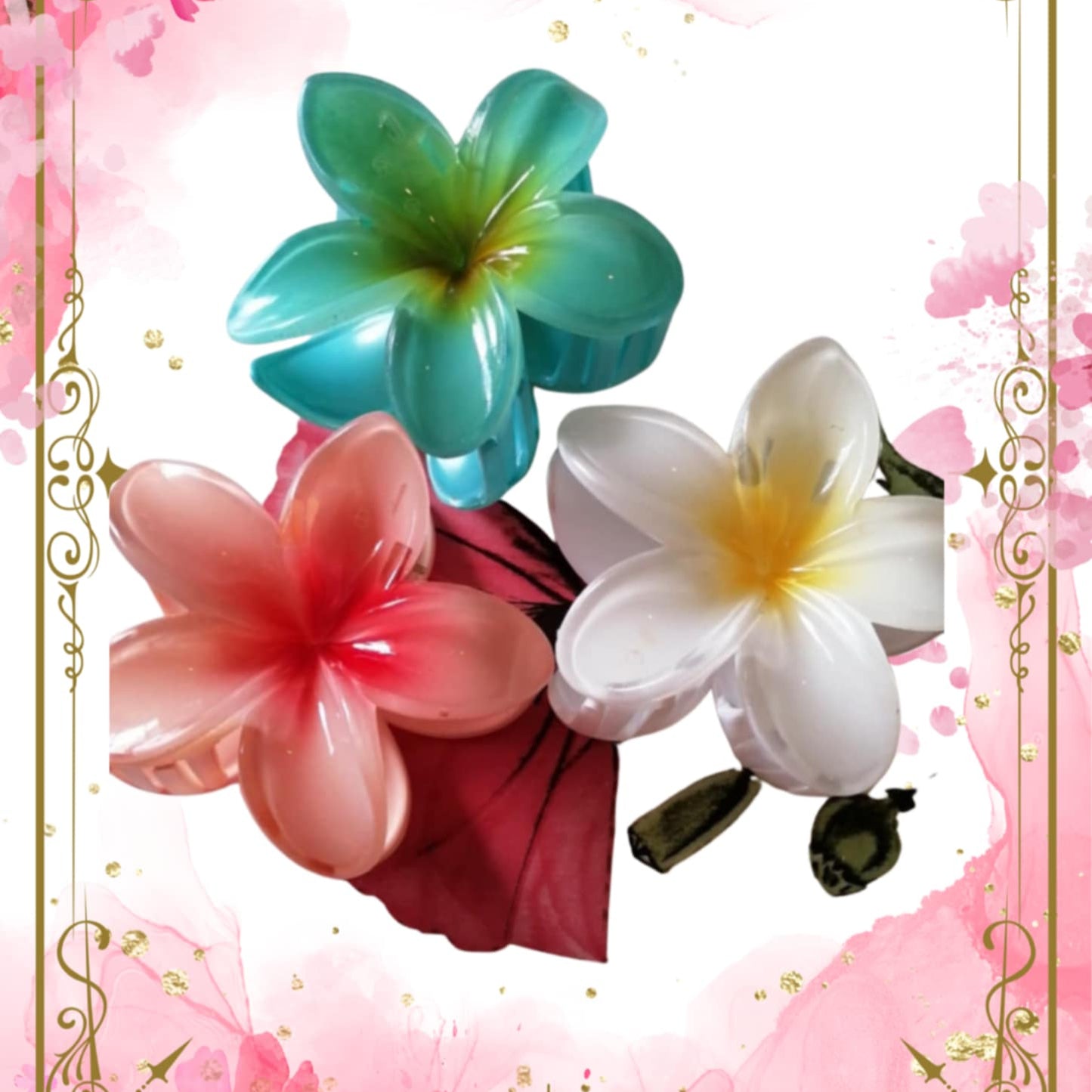 🌸 Pince à cheveux en fleurs – Élégance & Douceur 🌸