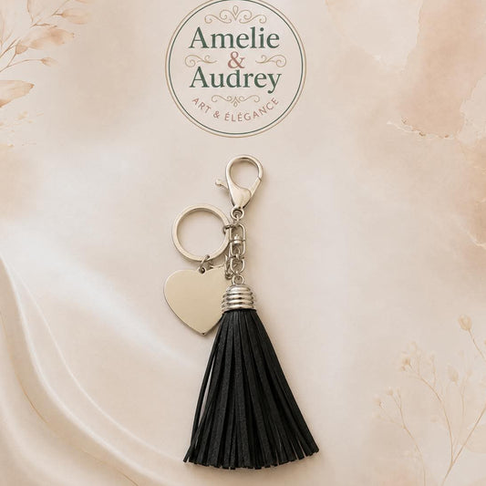 Porte clé pompom clé en alliage