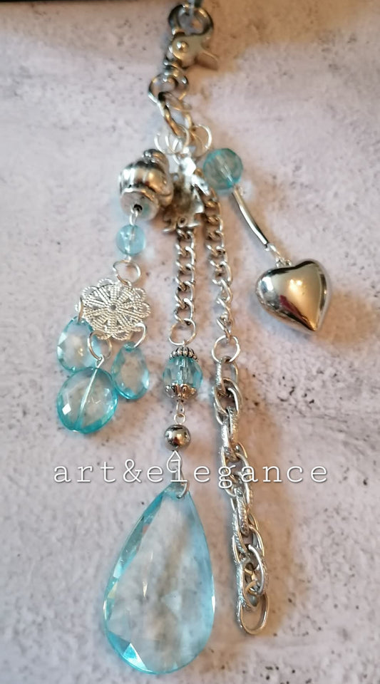 Porte cle bleu clair