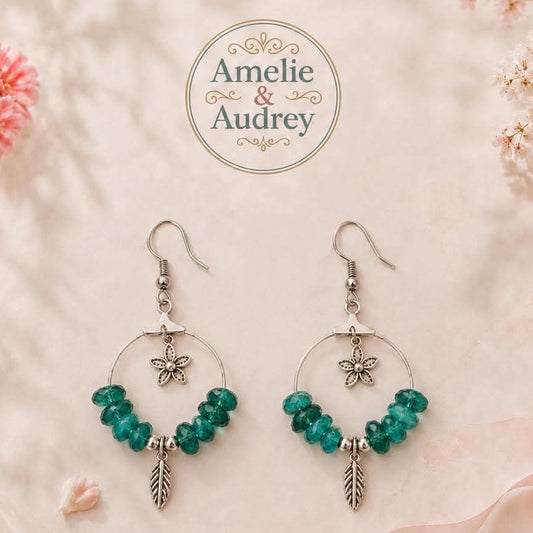 Penelope boucles d oreilles en acier inoxydable fait main