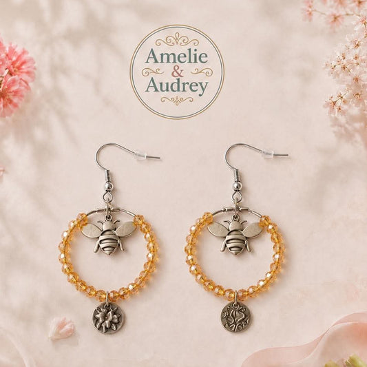 Bella boucles d oreilles en acier inoxydable fait main