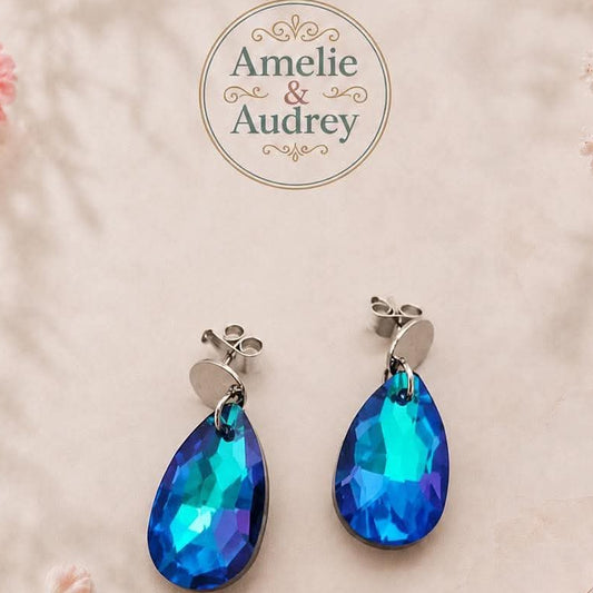 Delphine boucles d'oreilles acier inoxydable fait main