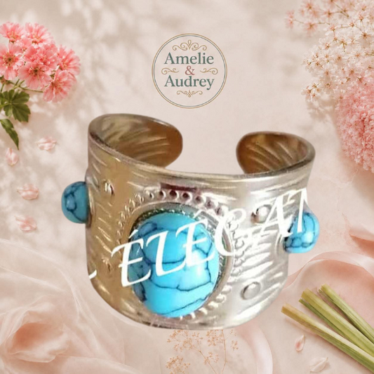 💍Blanche bague femme acier inoxydable